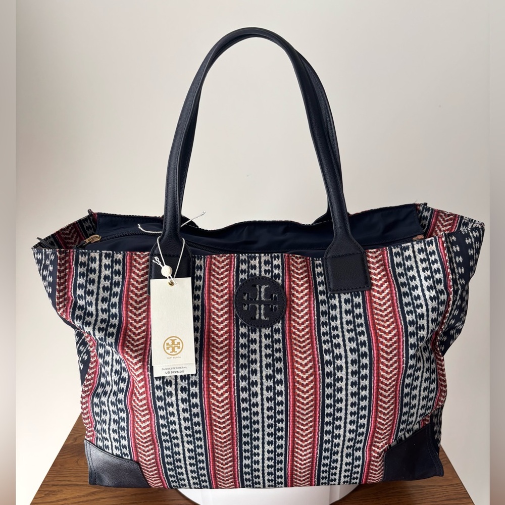 Tory Burch Collapsable Nylon Shopper Tote NWT